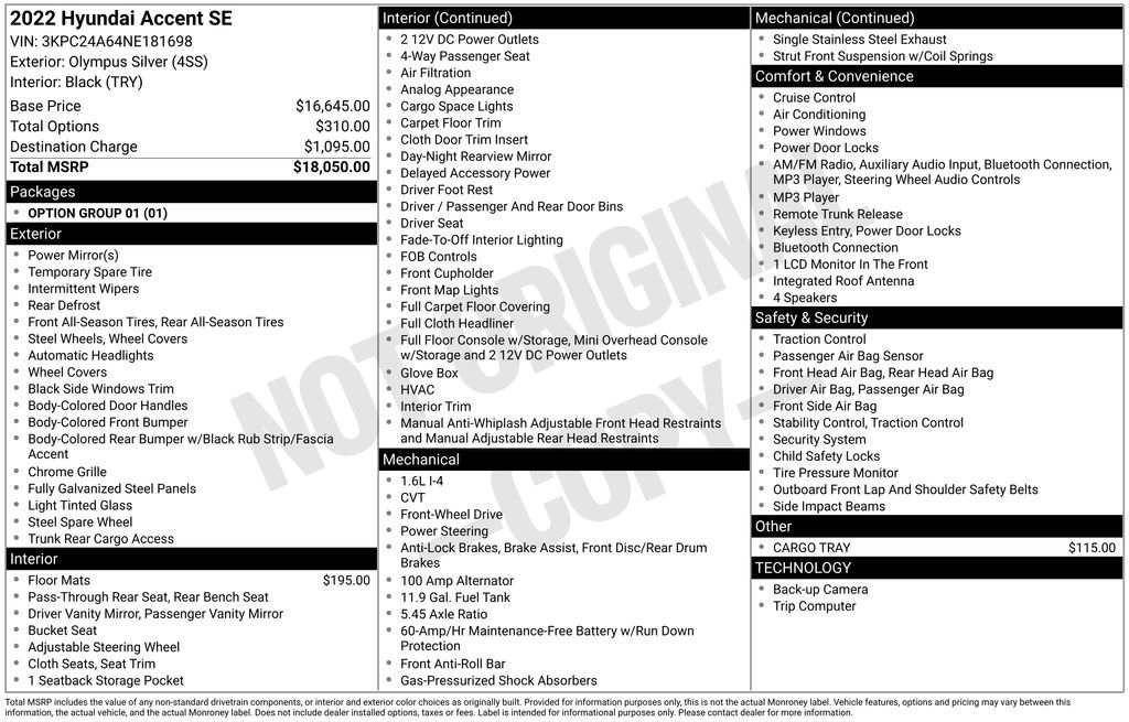 Used 2022 Hyundai Accent SE image 7