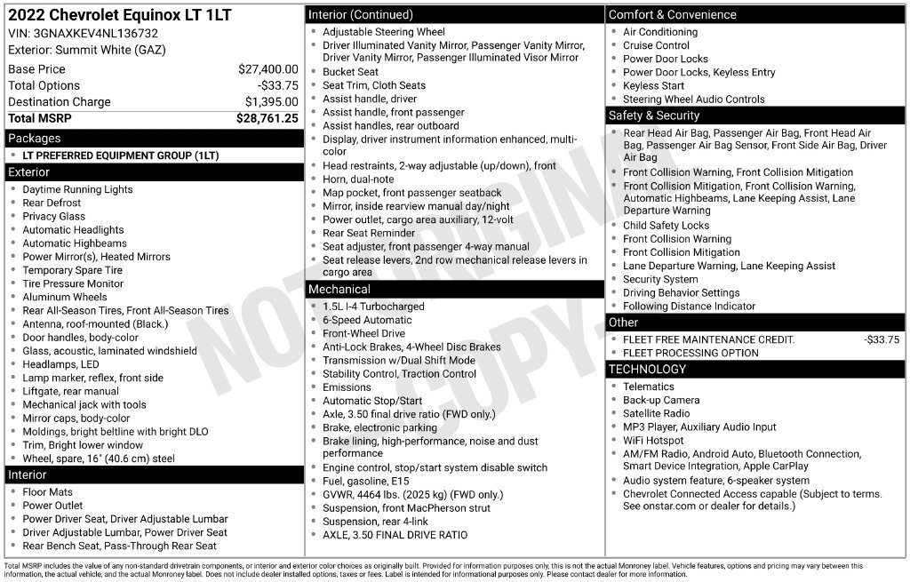 Used 2022 Chevrolet Equinox LT FWD image 25