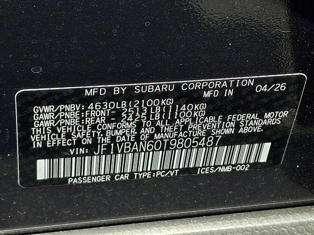 New 2026 Subaru WRX Limited AWD/4WD image 11