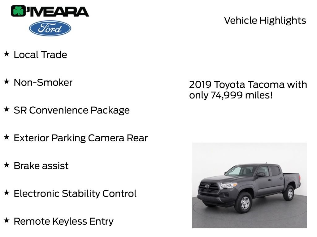 Used 2019 Toyota Tacoma SR w/ SR Convenience Package AWD/4WD image 7