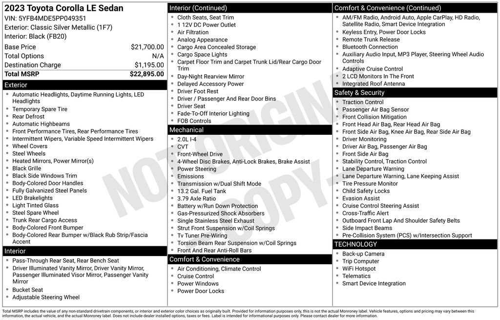 Used 2023 Toyota Corolla LE image 17
