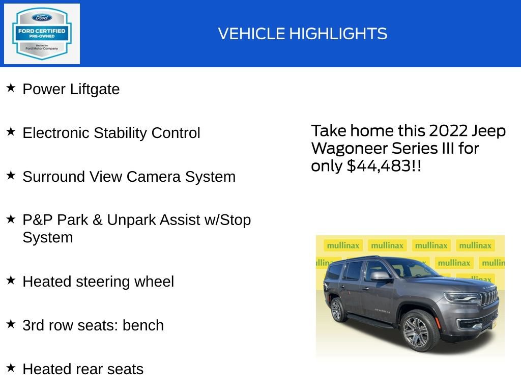 Used 2022 Jeep Wagoneer Series III w/ Convenience Group I image 19