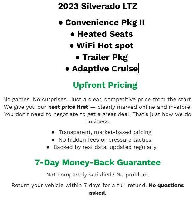 Used 2023 Chevrolet Silverado 1500 LTZ w/ LTZ Convenience Package II AWD/4WD image 2