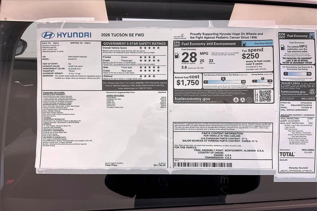 New 2026 Hyundai Tucson SE image 14