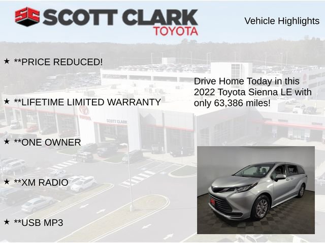 Used 2022 Toyota Sienna LE FWD image 12