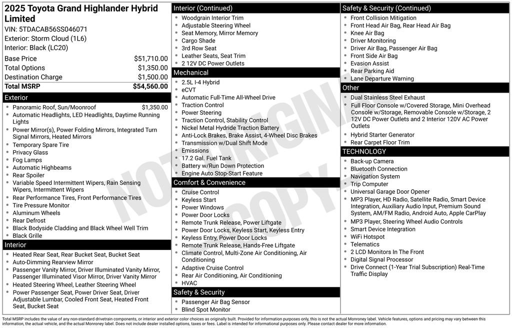 Certified 2025 Toyota Grand Highlander AWD Hybrid image 31