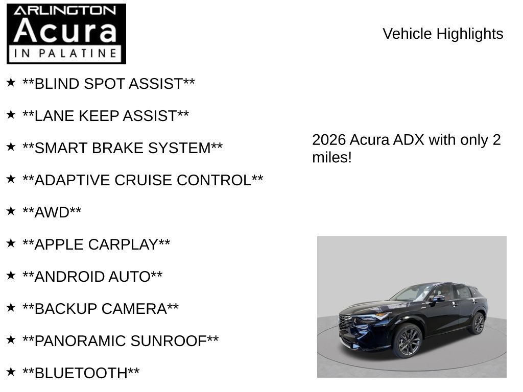 New 2026 Acura ADX A-Spec AWD/4WD image 7