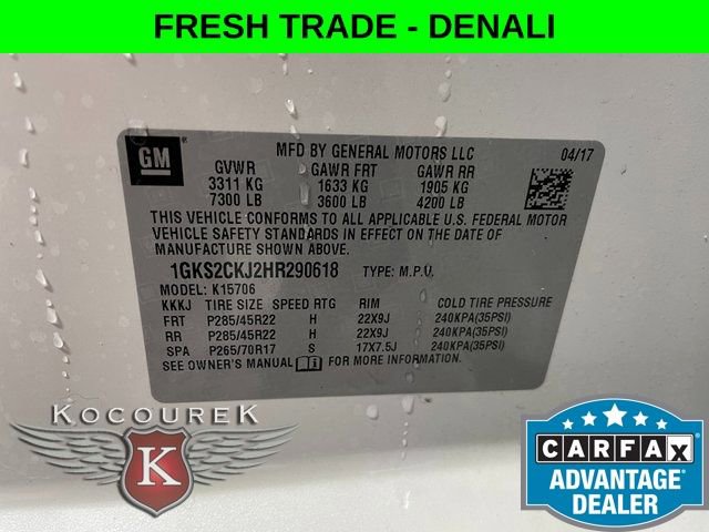 Used 2017 GMC Yukon Denali w/ Open Road Package AWD/4WD image 27