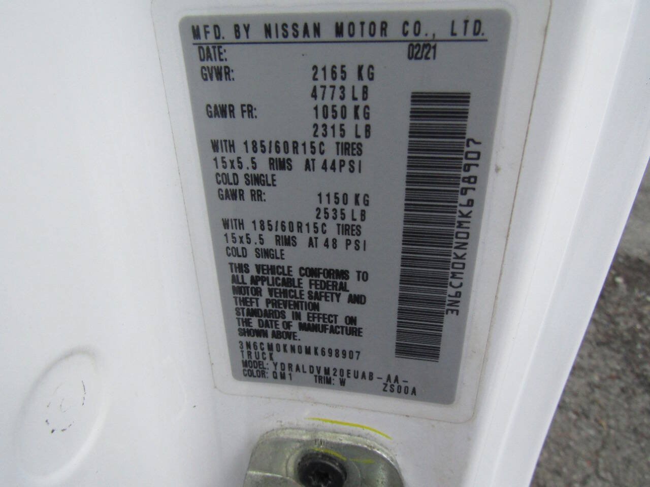 Used 2021 Nissan NV200 S w/ Back Door Glass Package FWD image 20
