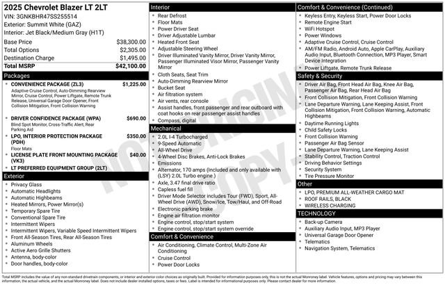 Used 2025 Chevrolet Blazer LT w/ Convenience Package image 40