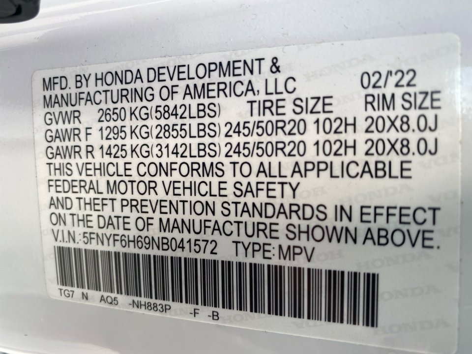 Used 2022 Honda Pilot Touring image 39