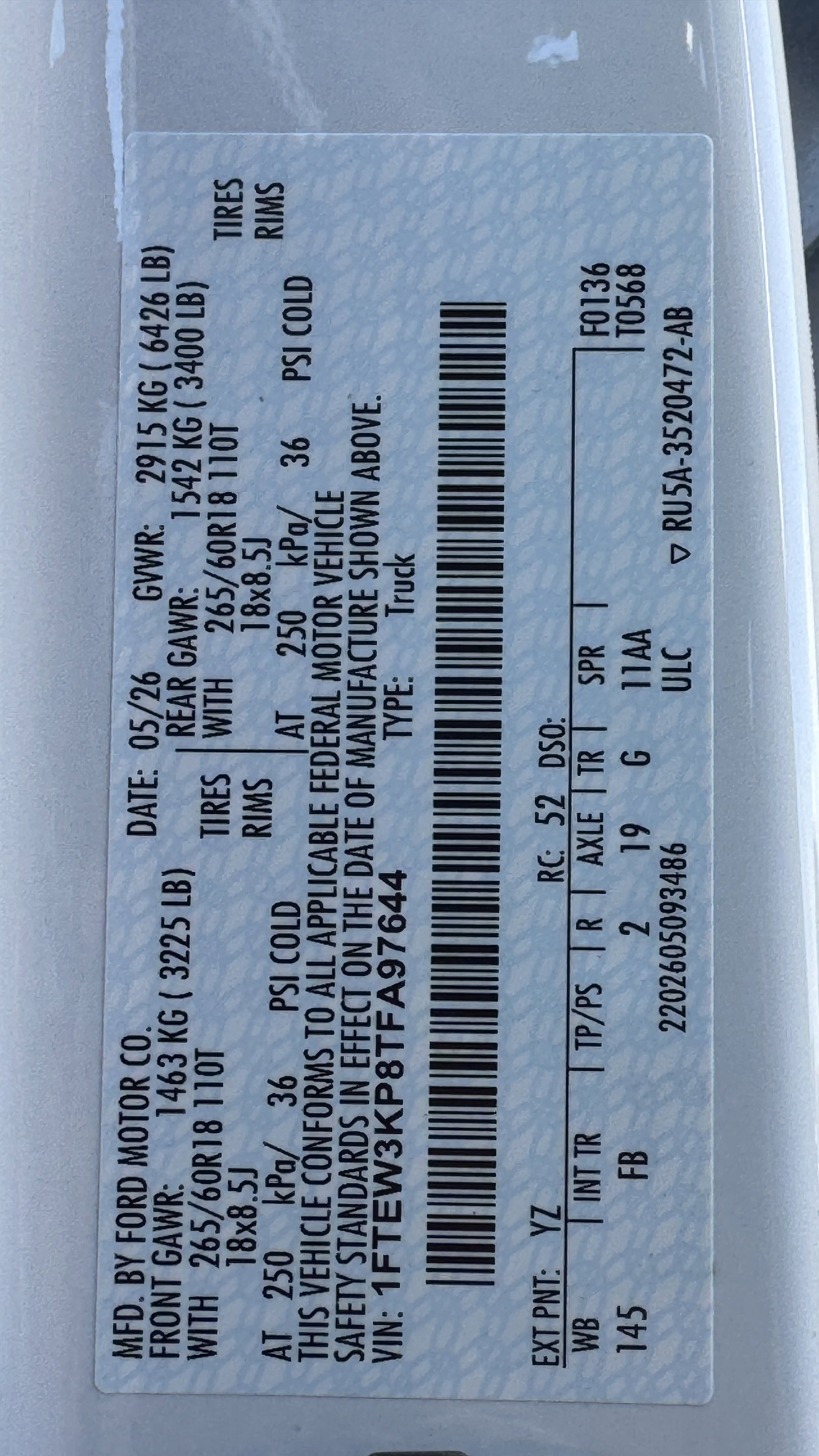 New 2026 Ford F150 XLT w/ Equipment Group 302A MID RWD image 7