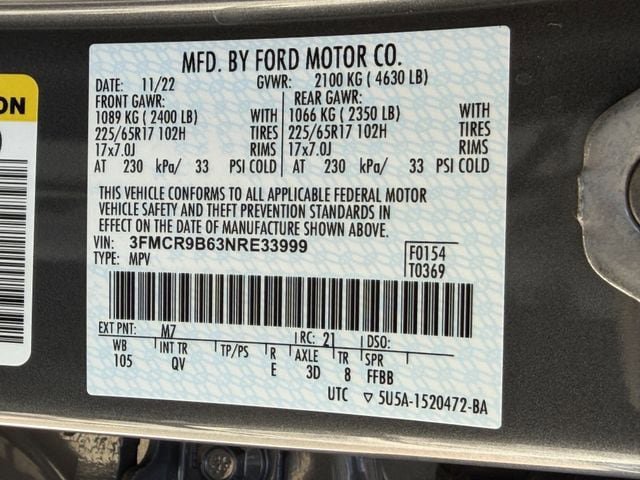 Used 2022 Ford Bronco Sport Big Bend w/ Convenience Package AWD/4WD image 32