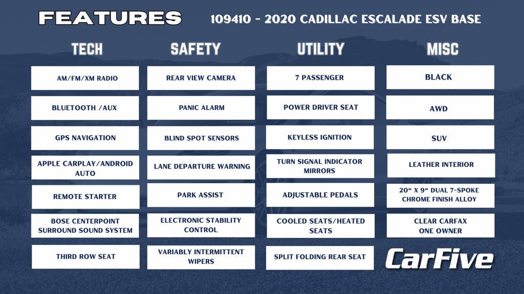 Used 2020 Cadillac Escalade ESV 4WD image 35