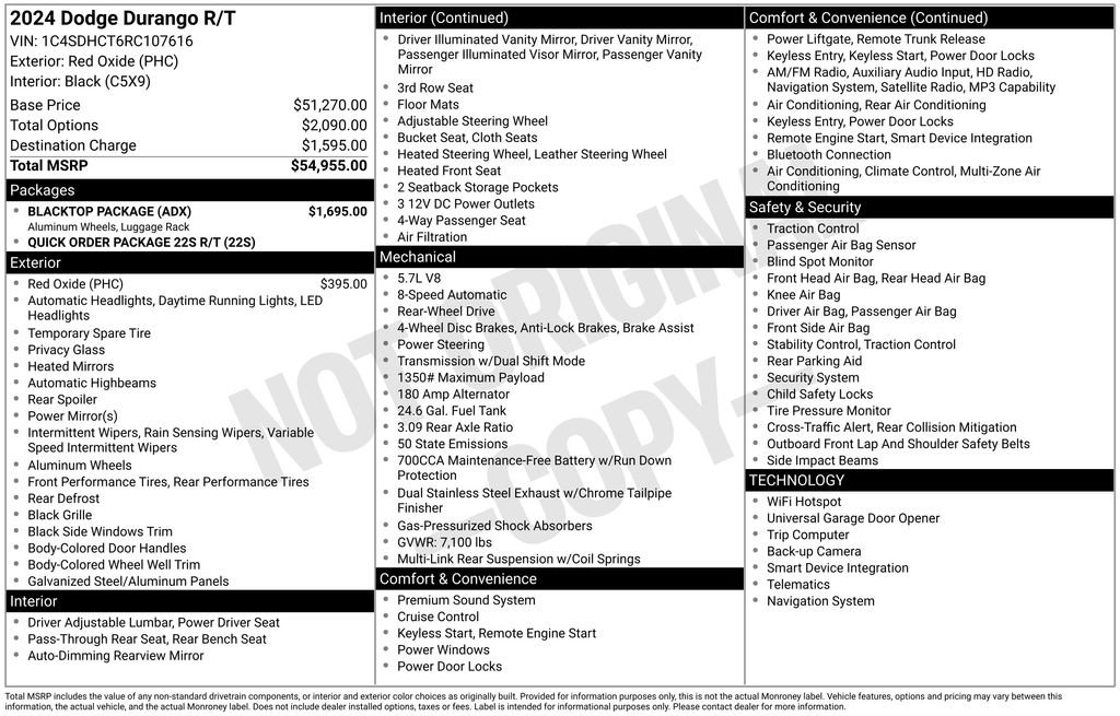 Certified 2024 Dodge Durango R/T w/ Blacktop Package image 8