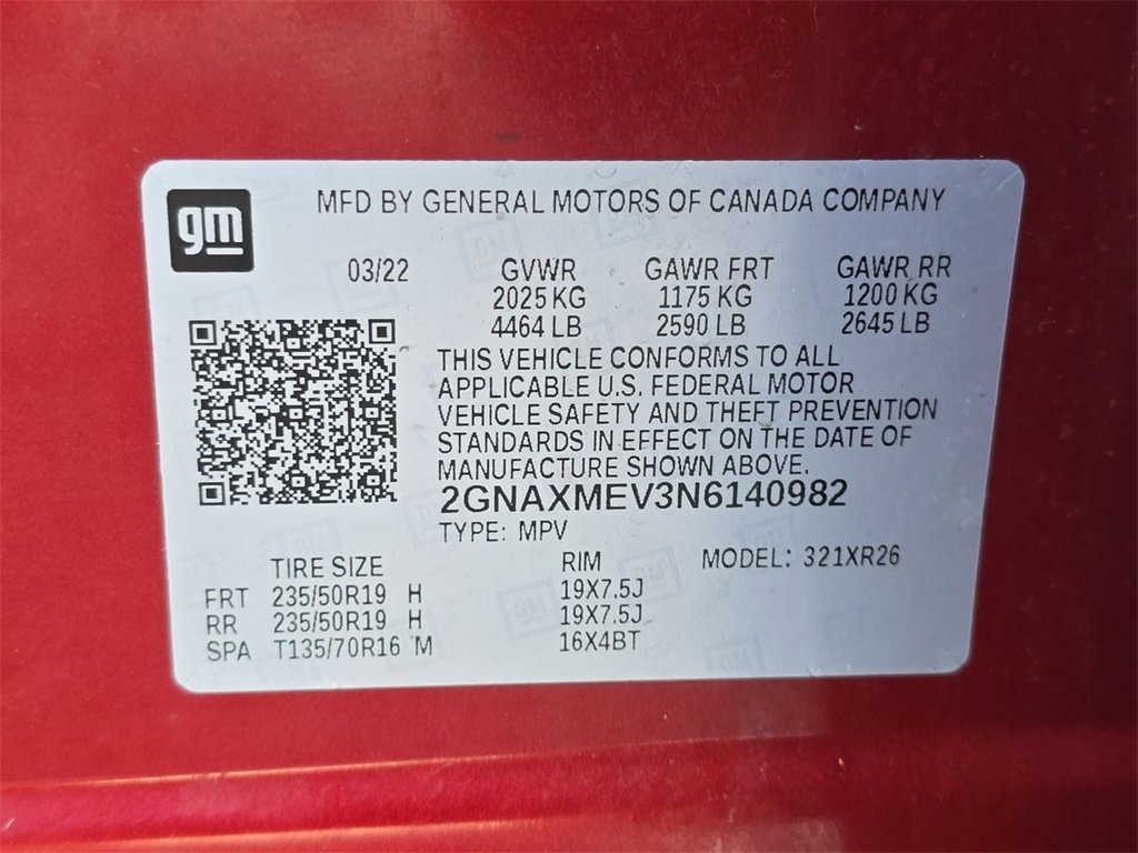 Certified 2022 Chevrolet Equinox RS image 35