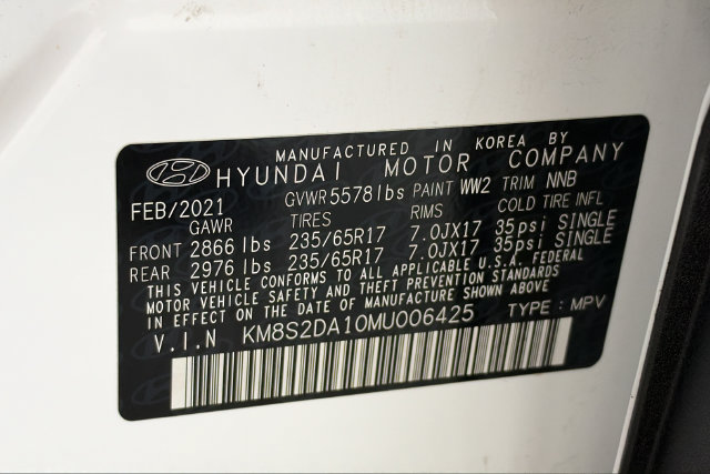 Used 2021 Hyundai Santa Fe Blue w/ Cargo Package AWD/4WD image 28