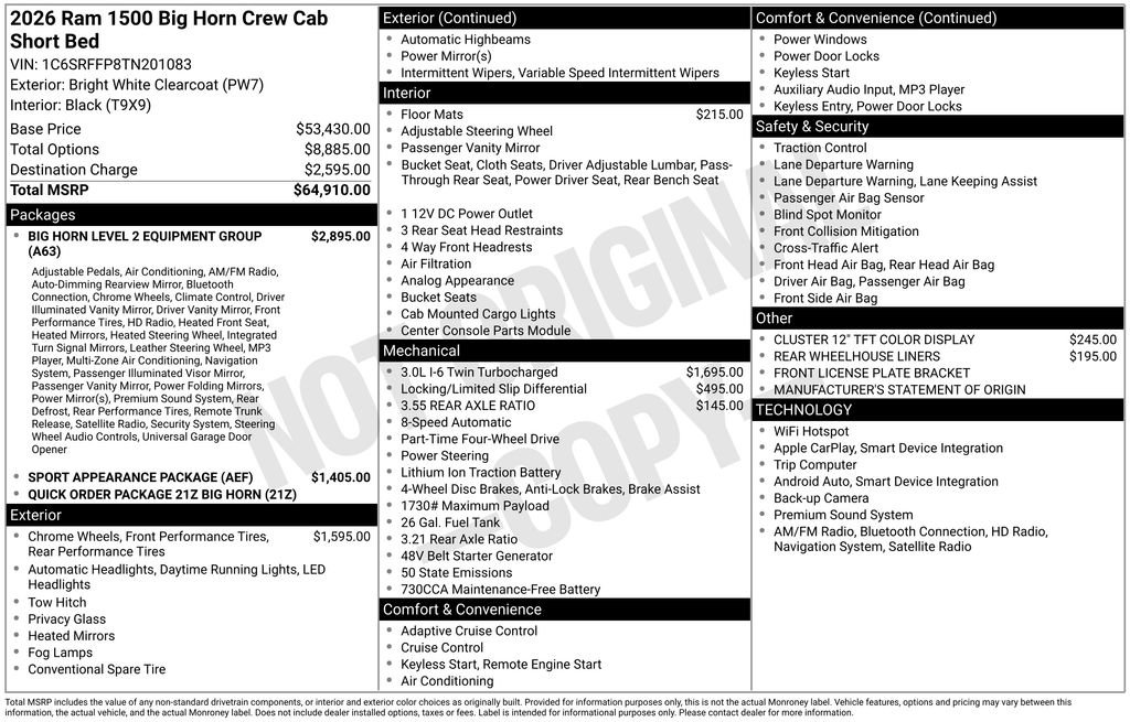 New 2026 RAM 1500 Big Horn image 4