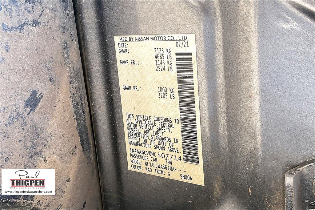 Used 2021 Nissan Maxima 3.5 SV w/ Floor Mat Group image 34