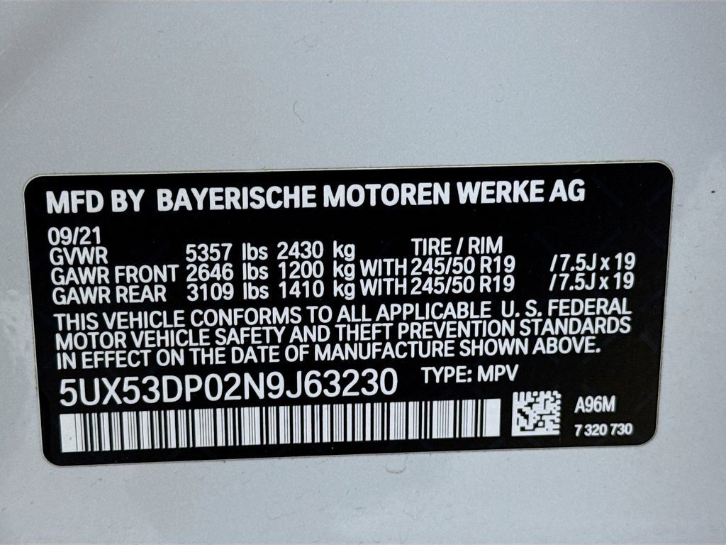 Used 2022 BMW X3 xDrive30i w/ Convenience Package image 42