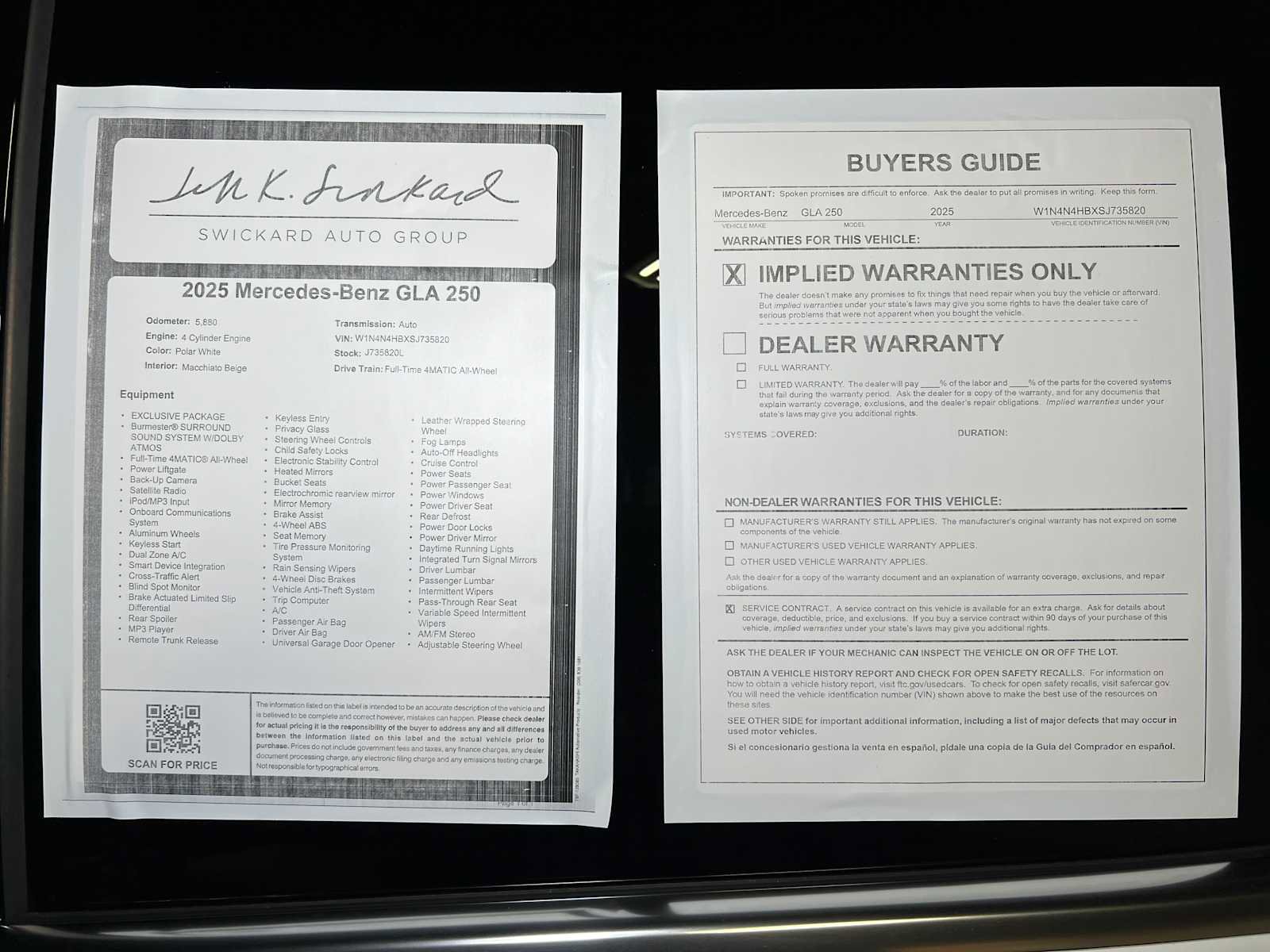 Used 2025 Mercedes-Benz GLA 250 4MATIC image 44