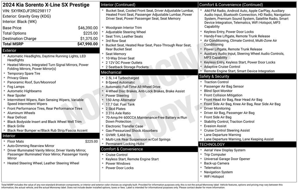 Used 2024 Kia Sorento SX Prestige image 6