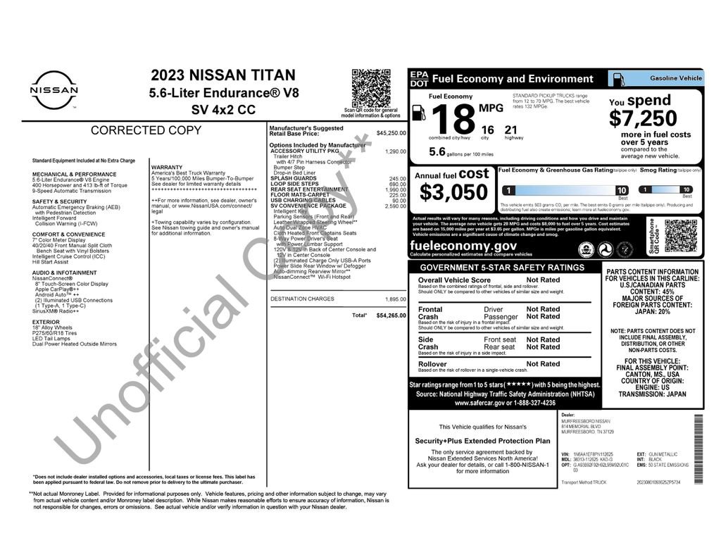 Used 2023 Nissan Titan SV w/ SV Convenience Package RWD image 31