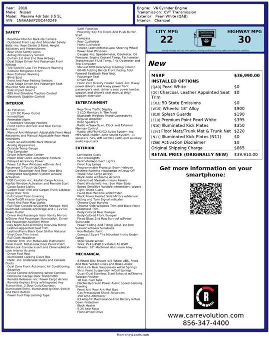 Used 2016 Nissan Maxima 3.5 SL image 3