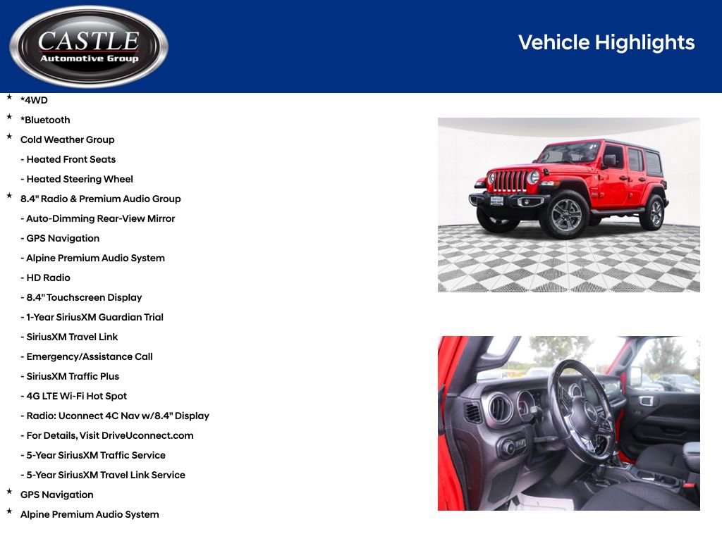 Used 2020 Jeep Wrangler Unlimited Sahara w/ Uconnect 4C Nav & Sound Group image 4