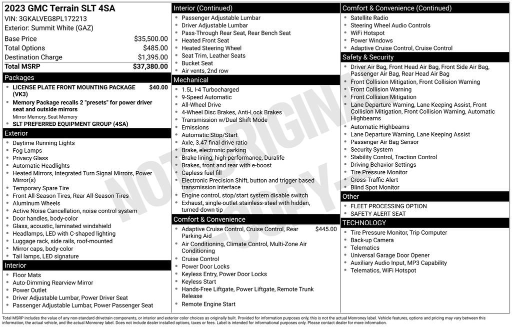 Used 2023 GMC Terrain SLT AWD/4WD image 40