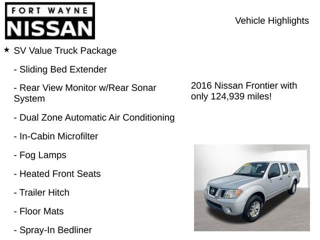 Used 2016 Nissan Frontier SV w/ SV Value Truck Package RWD image 7