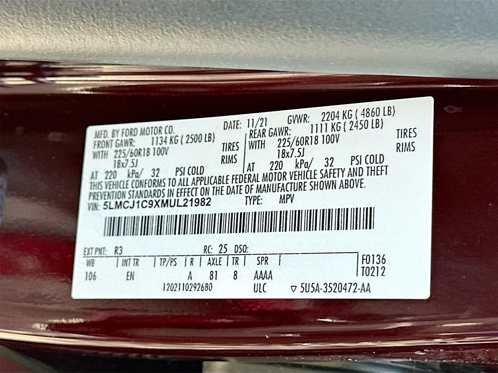 Used 2021 Lincoln Corsair Standard image 31