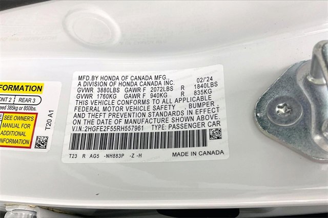 Certified 2024 Honda Civic Sport image 32