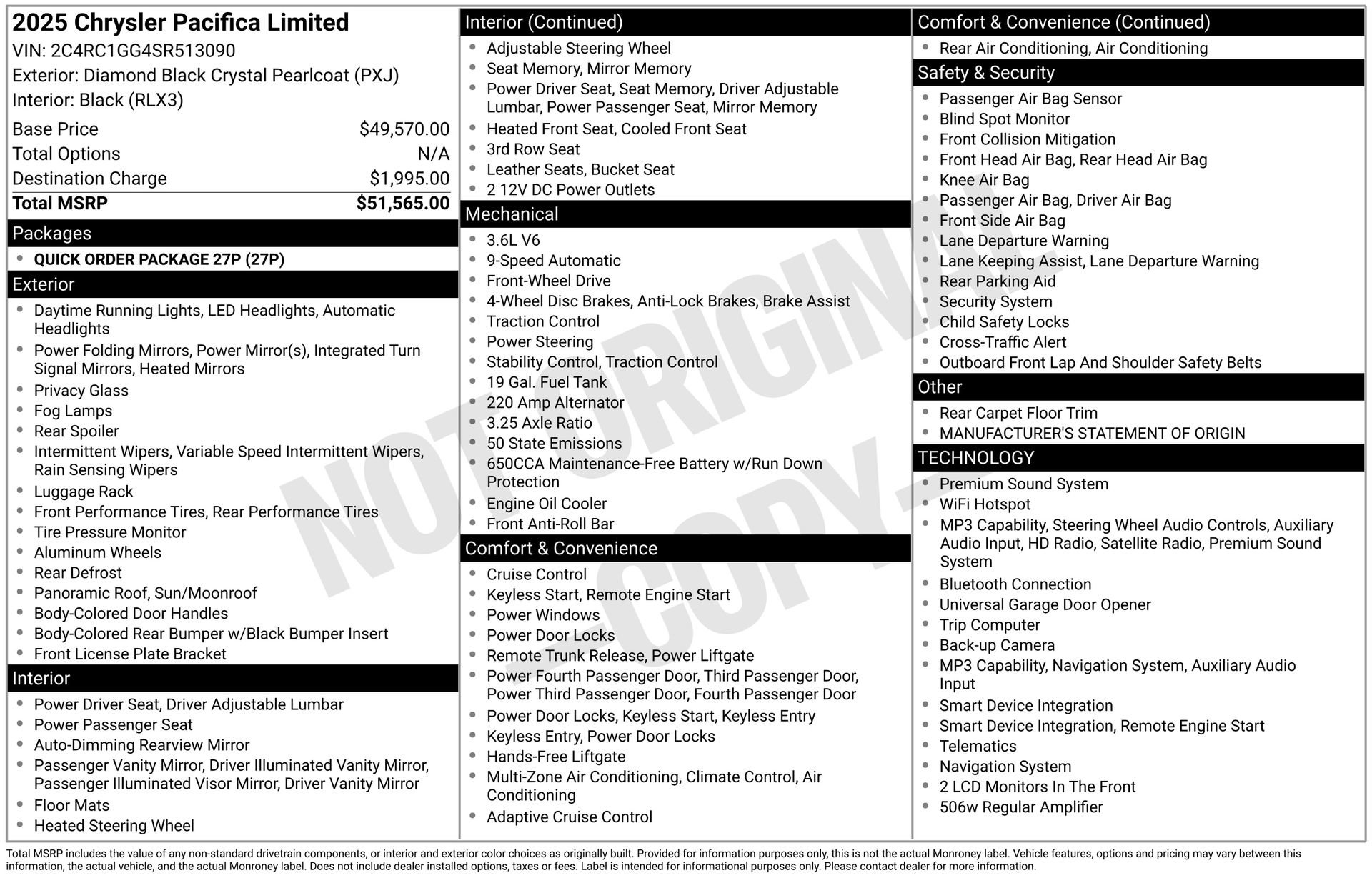 Used 2025 Chrysler Pacifica Limited FWD image 3