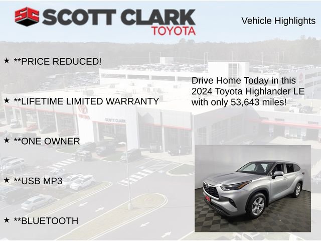 Used 2024 Toyota Highlander LE AWD/4WD image 12