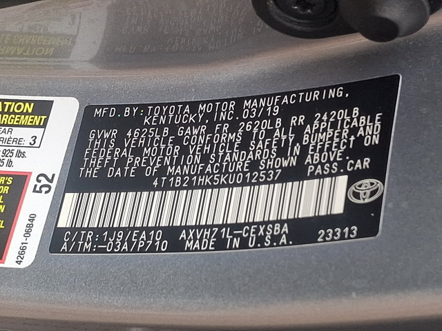 Used 2019 Toyota Camry SE w/ Audio Package FWD image 27