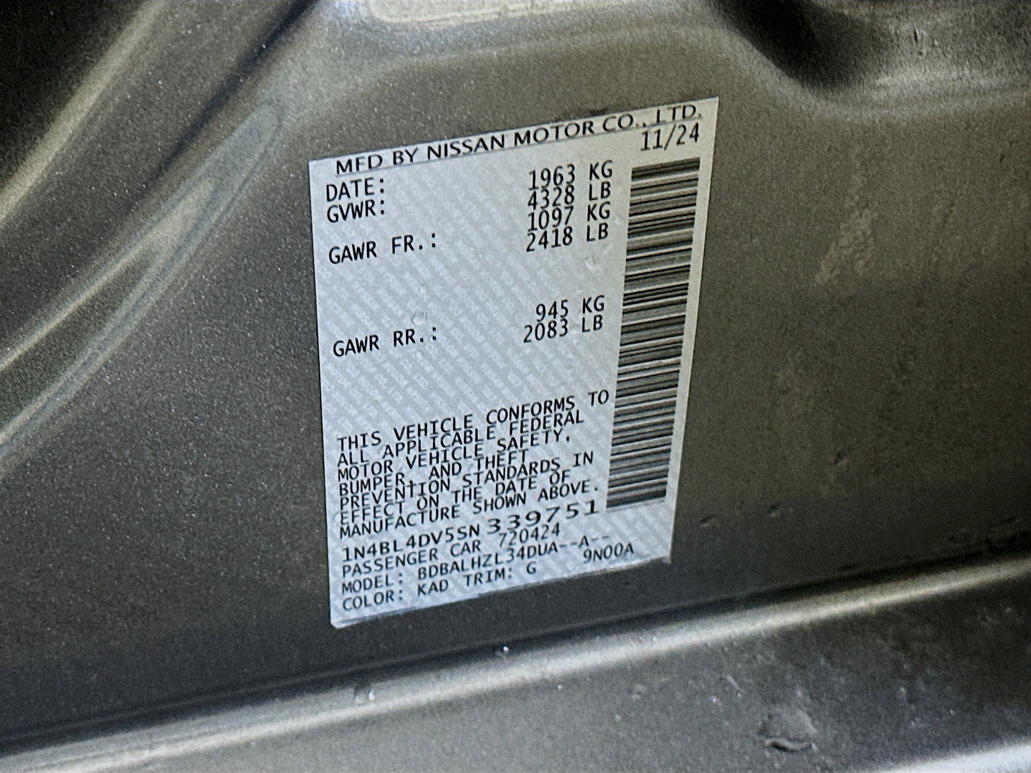 Used 2025 Nissan Altima 2.5 SV image 12