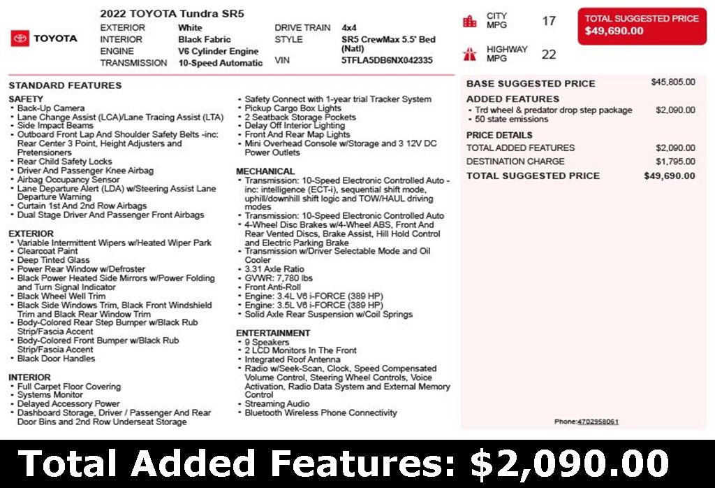 Used 2022 Toyota Tundra SR5 image 3