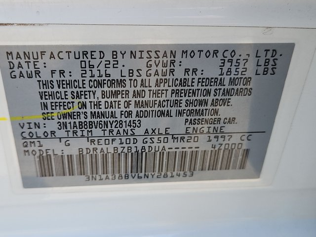Certified 2022 Nissan Sentra S w/ Lighting Package FWD image 28