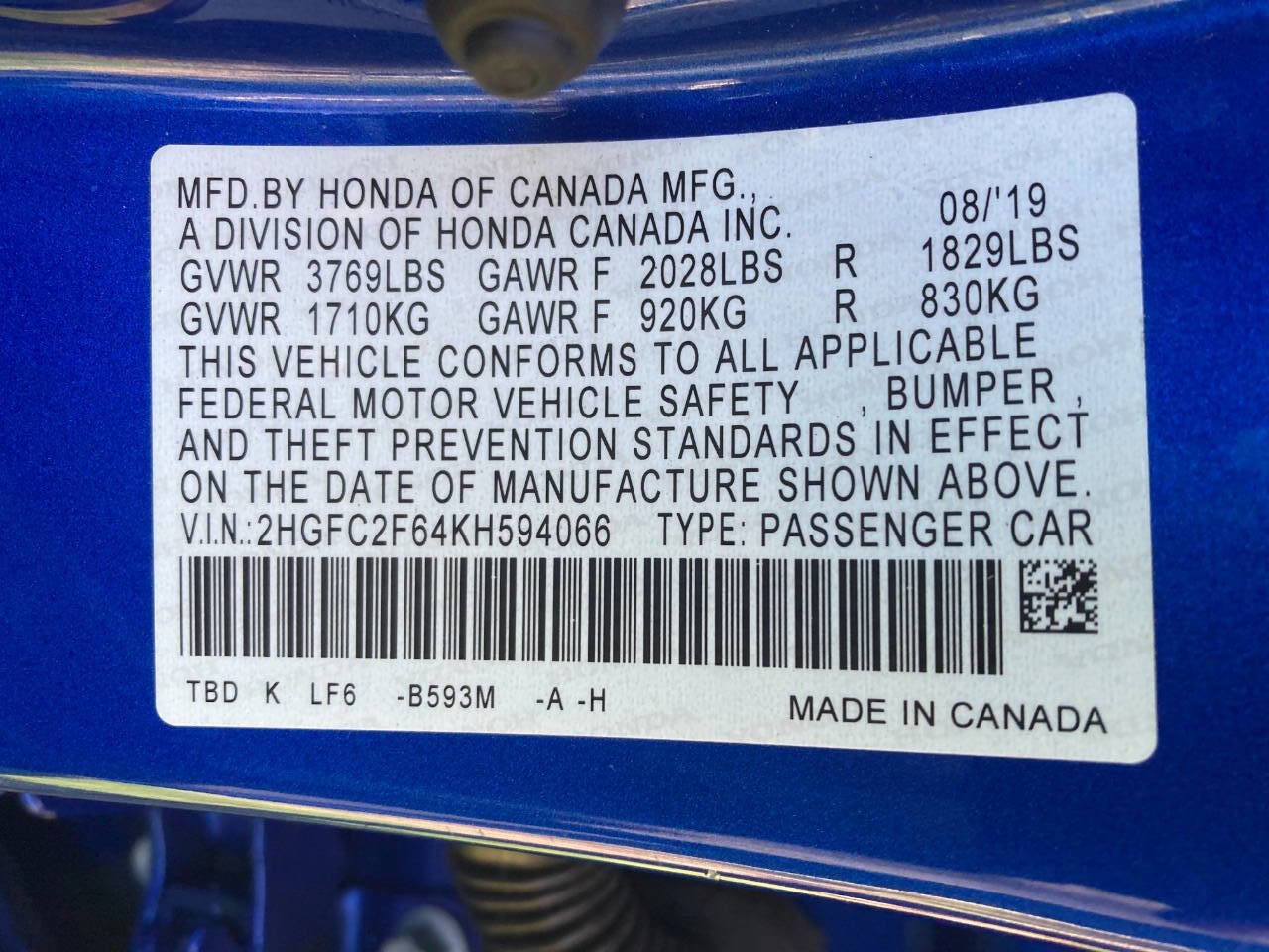 Used 2019 Honda Civic LX image 11