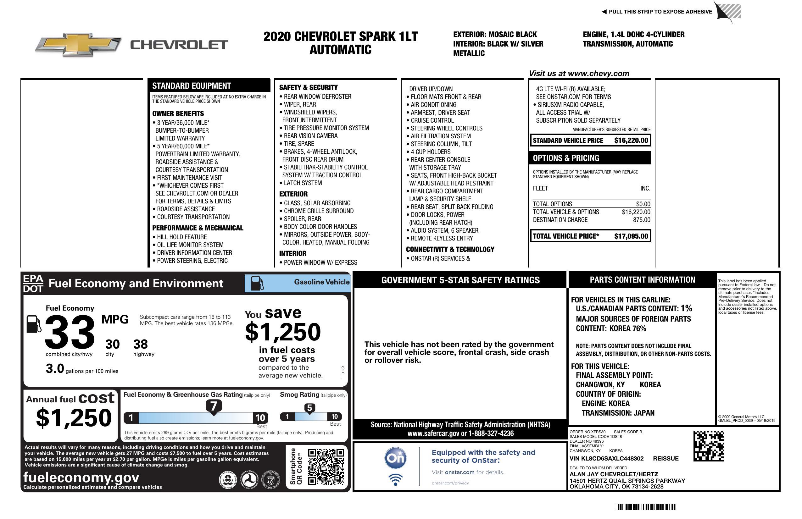 Used 2020 Chevrolet Spark LT image 3