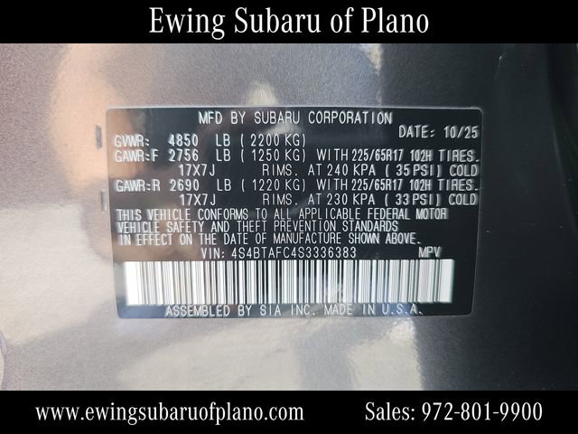 Used 2025 Subaru Outback Premium image 30