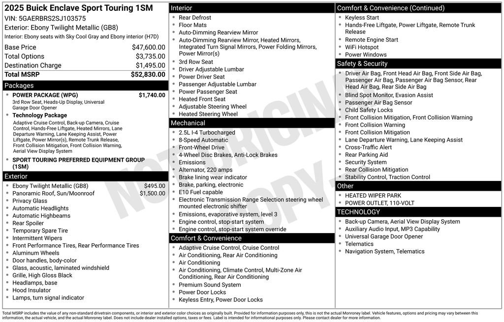 Used 2025 Buick Enclave Sport Touring w/ Power Package image 6