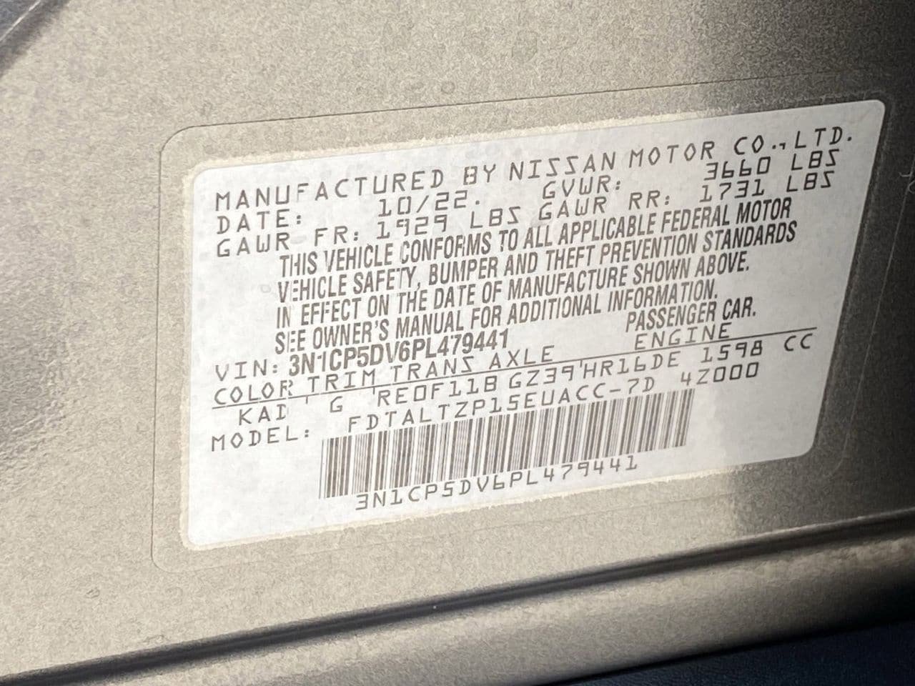 Certified 2023 Nissan Kicks SR w/ SR Premium Package FWD image 34