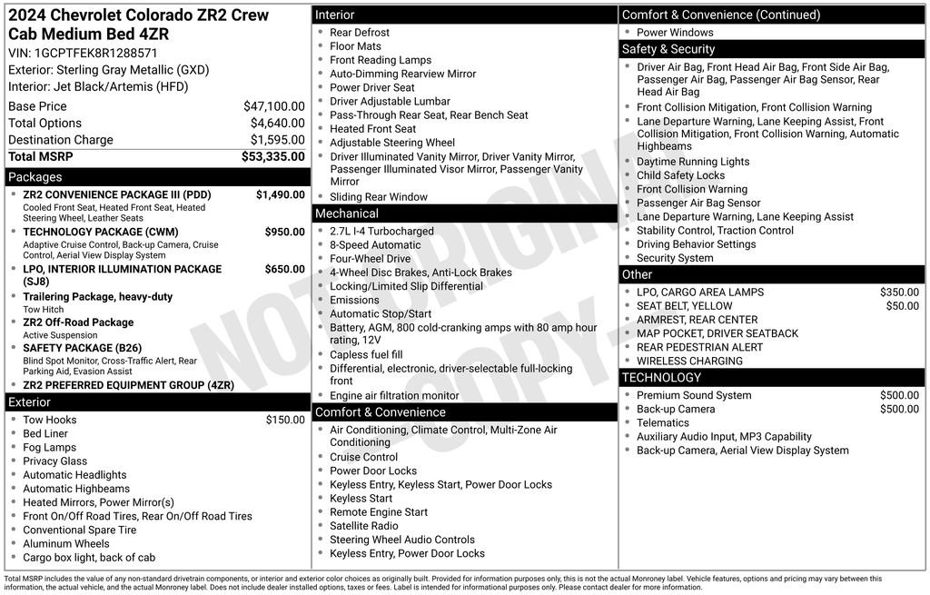 Used 2024 Chevrolet Colorado ZR2 w/ ZR2 Convenience Package III image 6