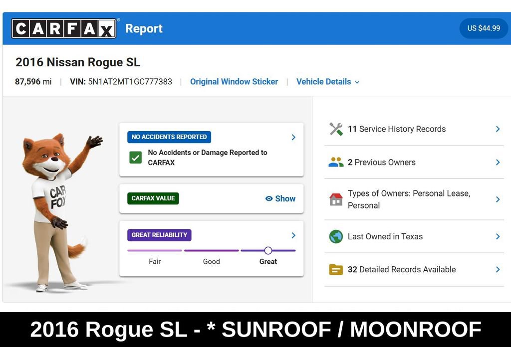 Used 2016 Nissan Rogue SL w/ SL Premium Package FWD image 9
