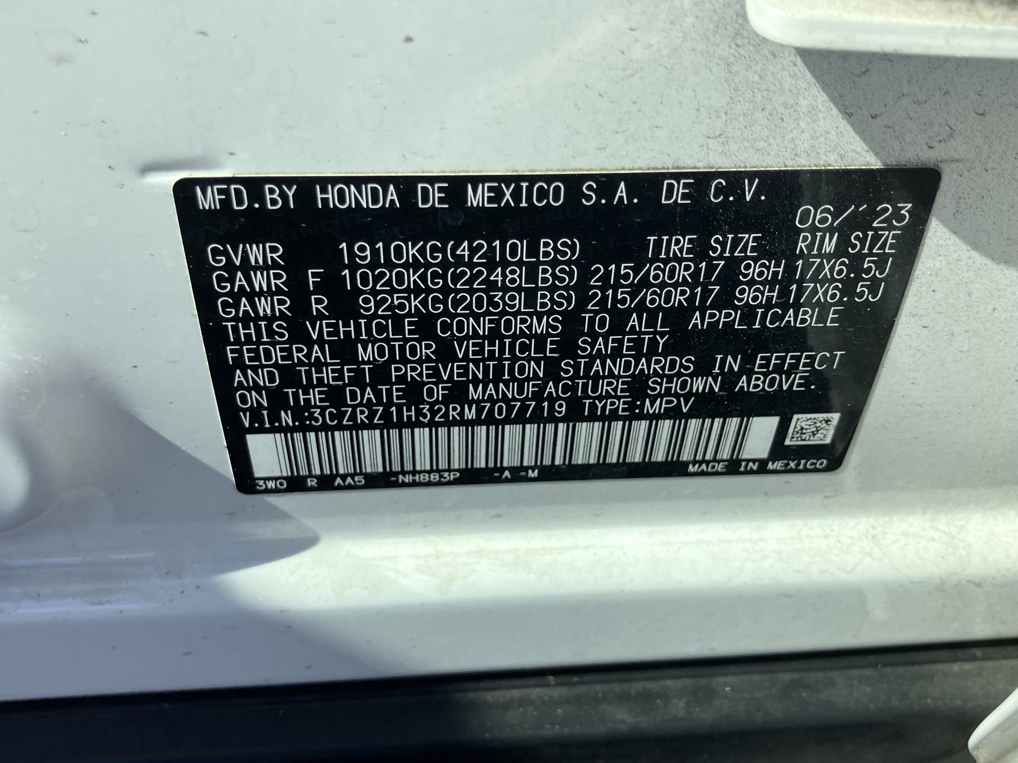 Certified 2024 Honda HR-V LX image 36