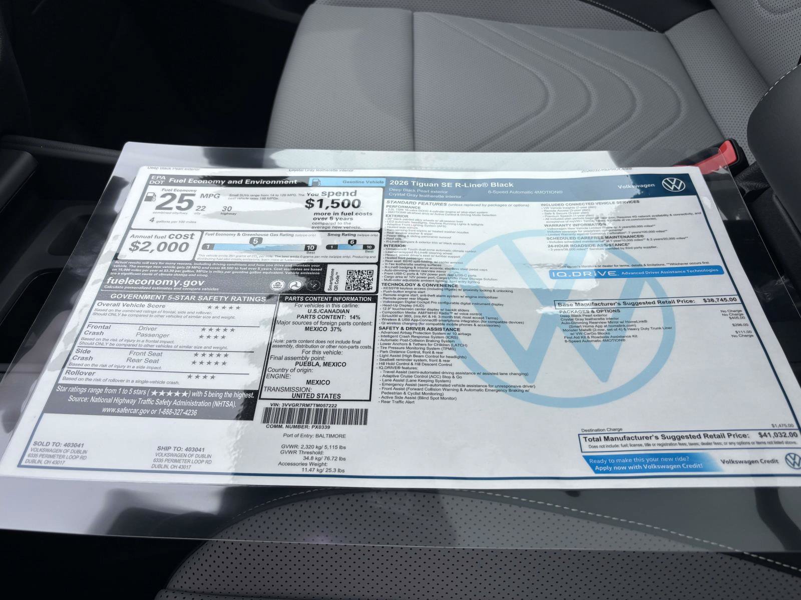 Used 2026 Volkswagen Tiguan SE R-Line AWD/4WD image 33