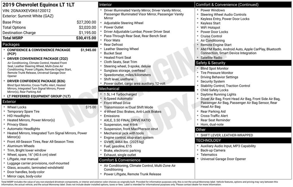 Used 2019 Chevrolet Equinox LT FWD image 28