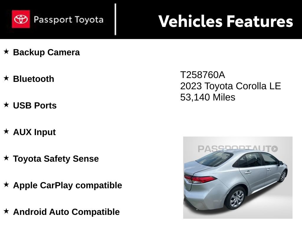 Used 2023 Toyota Corolla LE FWD image 3